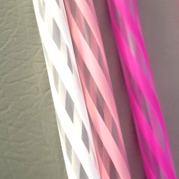 Lot of Fifteen Pink and White Colorful Reusable Plastic Straws New! - Picture 4 of 5